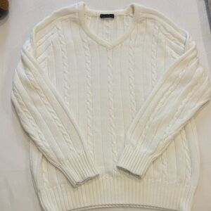 Brandy Melville White Cable Knit Sweater